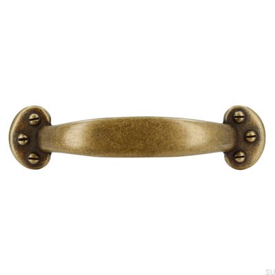 Elongated furniture handle 1681 96 Antique Bronze