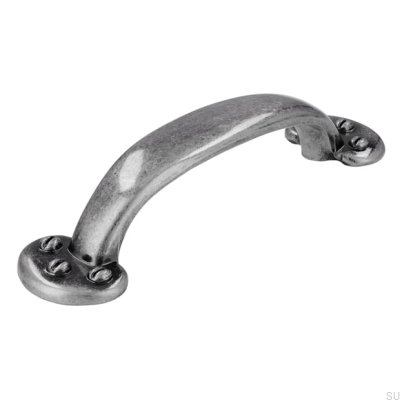 Elongated furniture handle 1681 96 Antique Silver