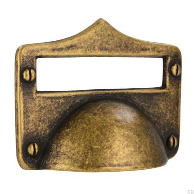 Shell furniture handle 1682 32 Antique Bronze