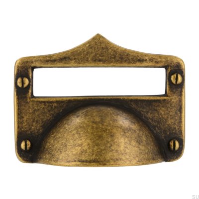 Shell furniture handle 1682 32 Antique Bronze