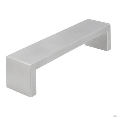 Elongated furniture handle 1739 160 Brushed steel