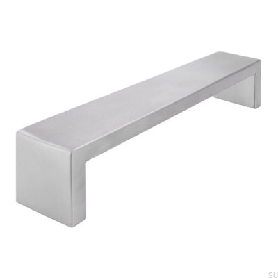 Elongated furniture handle 1739 224 Brushed steel
