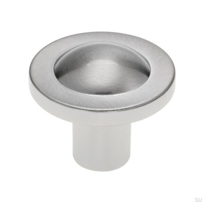 Furniture knob 1746 35 Silver Brushed