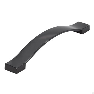 Elongated furniture handle 1750 160 Anthracite Polished