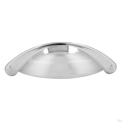 Shell furniture handle 1761 64 Polished chrome