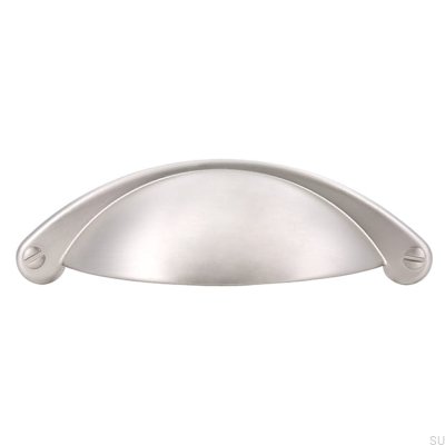 Shell furniture handle 1761 64 Matt Silver