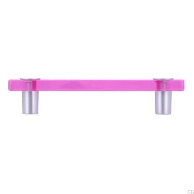 Elongated furniture handle SM8119I 96 Plastic Pink