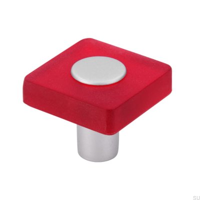 Furniture knob SM8118I Plastic Red
