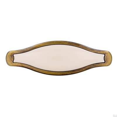 Furniture Knob 1889 Antique Bronze with Beige