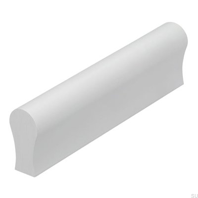 Elongated furniture handle 1906F 64 Aluminum Brushed