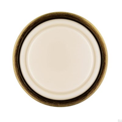 Furniture Knob 1971 23 Antique Bronze with Beige