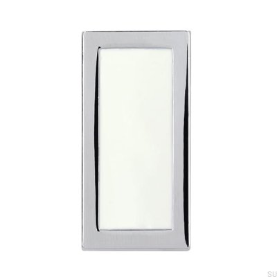 Furniture Knob 2013 Polished Chrome with White