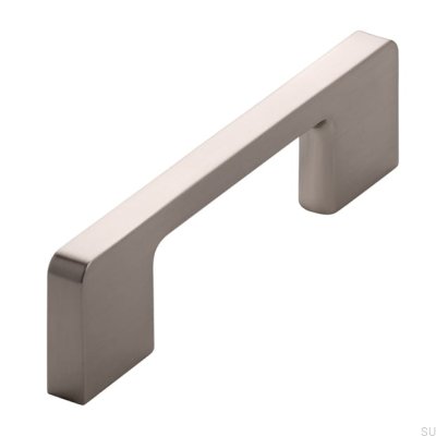 Elongated furniture handle 2027 96 Silver Brushed