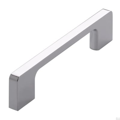 Elongated furniture handle 2027 128 Polished chrome