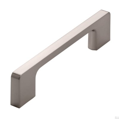 Elongated furniture handle 2027 128 Brushed silver
