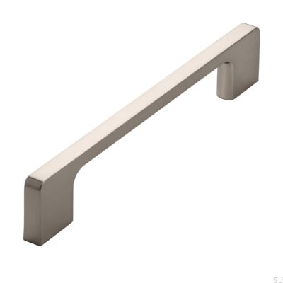 Elongated furniture handle 2027 160 Silver Brushed