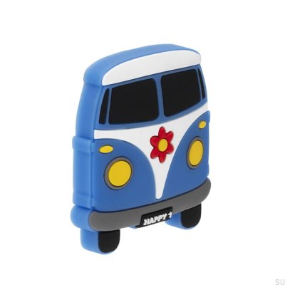 Furniture knob H233 Rubber Blue Bus