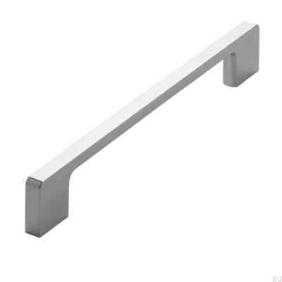 Elongated furniture handle 2027 192 Polished chrome