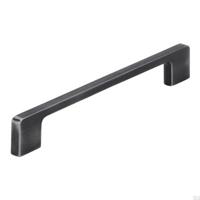 Elongated furniture handle 2027 Antique Silver Brushed