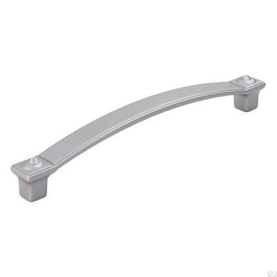 Elongated furniture handle 2038 128 Aluminum Brushed