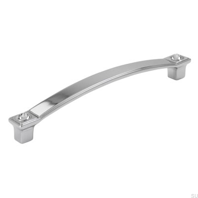 Elongated furniture handle 2038 128 Polished chrome
