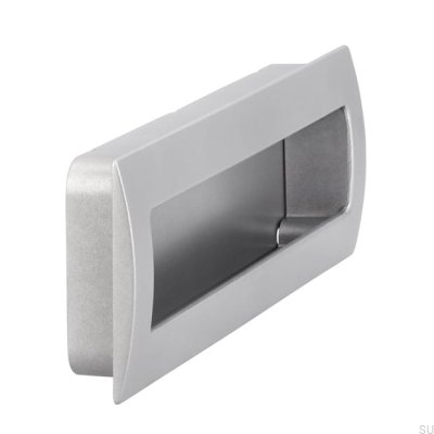 Recessed furniture handle 2042 160 Aluminum Brushed