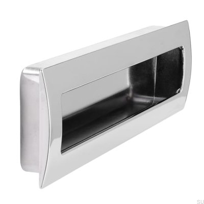 Recessed furniture handle 2042 160 Polished chrome