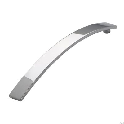 Elongated furniture handle 2084 160 Polished chrome