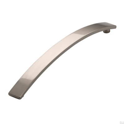 Elongated furniture handle 2084 160 Brushed silver
