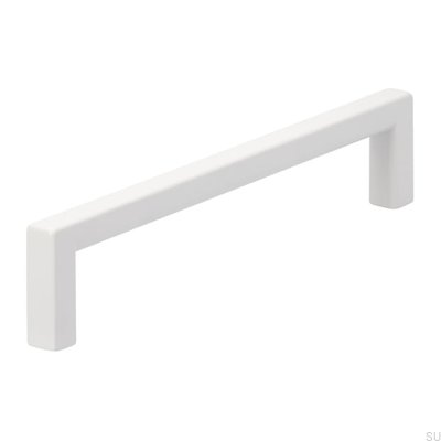 Elongated furniture handle 2108 128 Metal White Matt