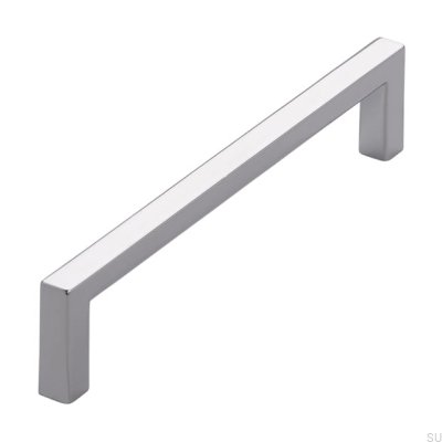 Elongated furniture handle 2108 128 Polished chrome