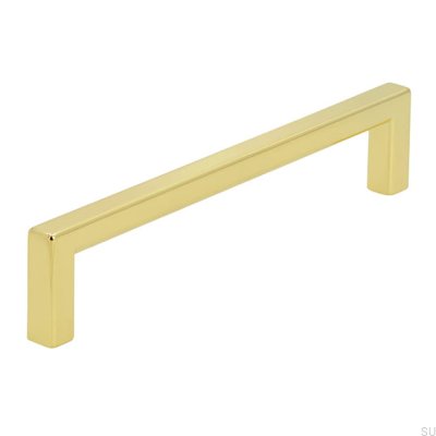 Elongated furniture handle 2108 128 Gold Polished