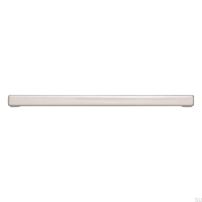 Elongated furniture handle 2108 128 Brushed silver