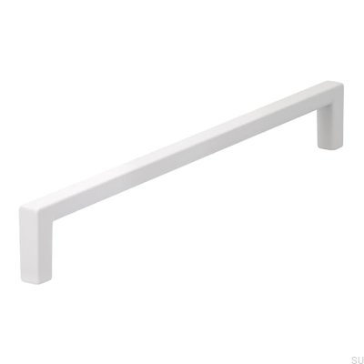 Elongated furniture handle 2108 192 Metal White Matt