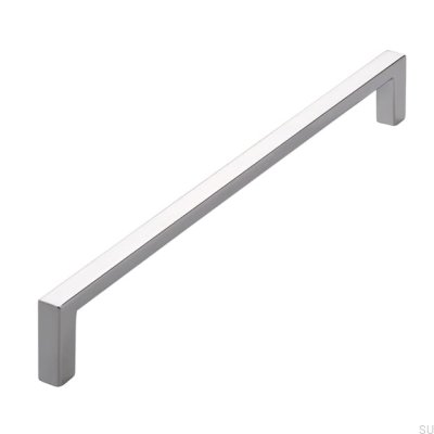 Elongated furniture handle 2108 192 Polished chrome