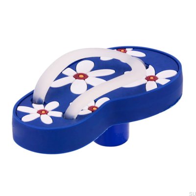 Furniture knob H210L Left Rubber Blue