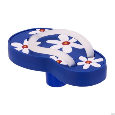 Furniture knob H210R Right Rubber Blue