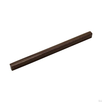 Elongated furniture handle A16 224 Wooden Walnut