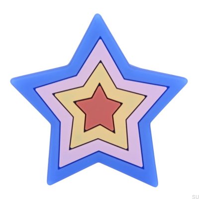 Furniture knob H157 Colorful Rubber Star