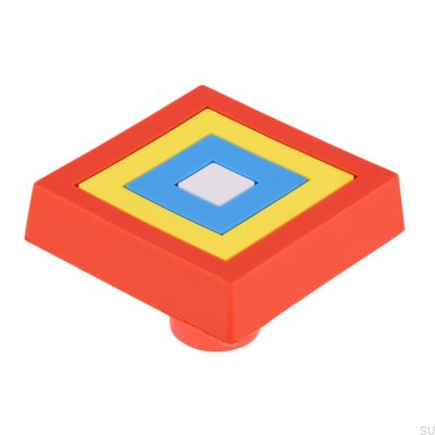 Furniture knob H156 Square Rubber Colorful