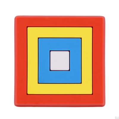 Furniture knob H156 Square Rubber Colorful