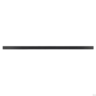 Elongated furniture handle 2110 160/256 Aluminum Black Matt