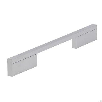 Elongated furniture handle 2110 160/256 Aluminum Chrome Polished