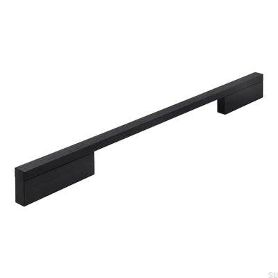 Elongated furniture handle 2110 224/320 Aluminum Black Matt