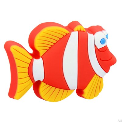 Furniture knob H150 Orange Rubber Fish