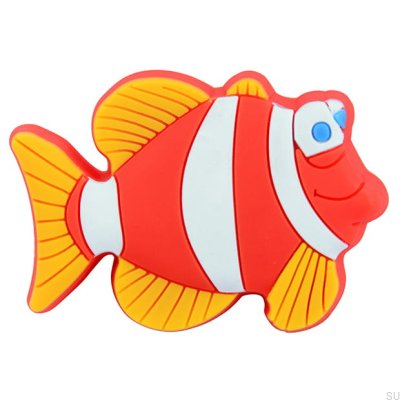 Furniture knob H150 Orange Rubber Fish