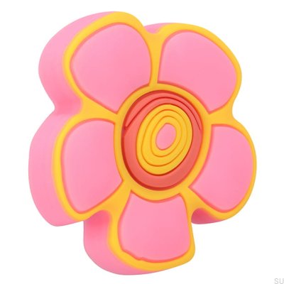 Furniture Knob H149 Pink Rubber Flower
