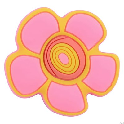 Furniture Knob H149 Pink Rubber Flower