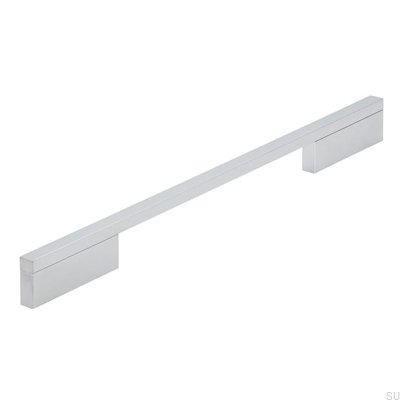 Elongated furniture handle 2110 224/320 Aluminum Chrome Polished
