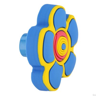 Furniture Knob H149 Blue Rubber Flower